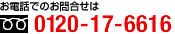 Y^pEsYEN΍̃GXeBA 0120-17-6616